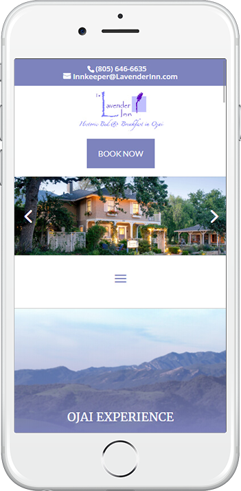 Lavender Inn on an iPhone