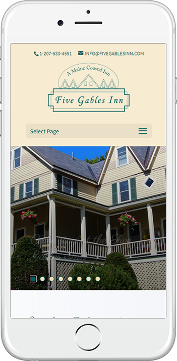 Five Gables on a phone