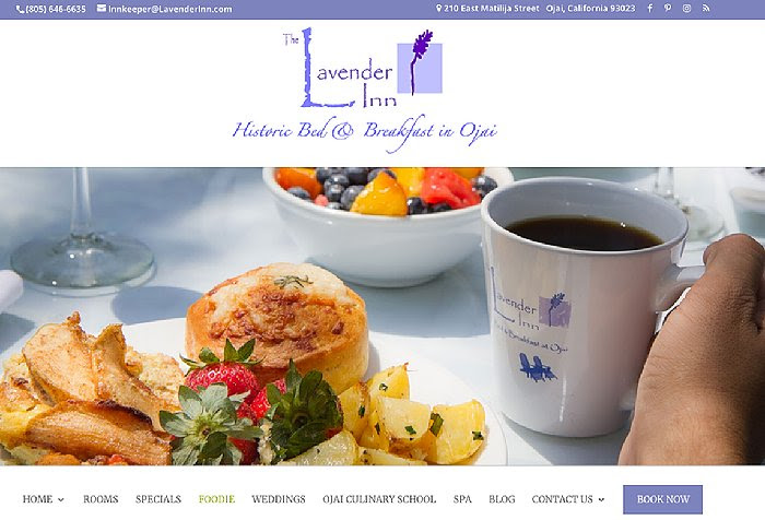 Lavender Inn Website Screenshot
